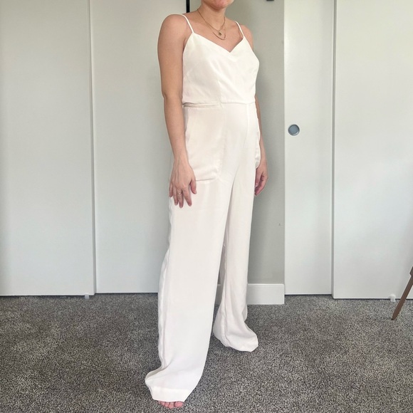 Maeve by Anthropologie Magdalena Jumpsuit – Modern Bridal Chic - White - Sz 12T - Picture 1 of 15